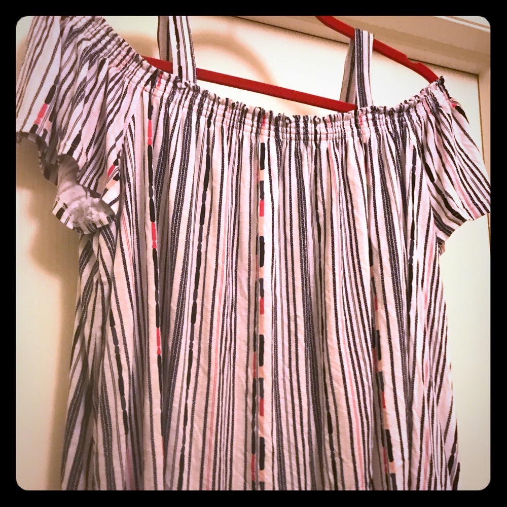 Patterned Off the Shoulder Top